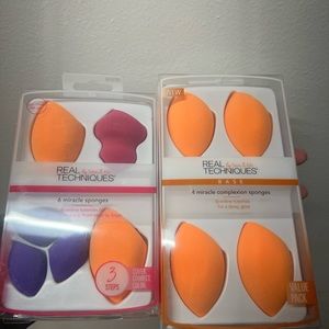 Real Techniques 6+4 Miracle Sponges for foundation brush contour highlight 2 box